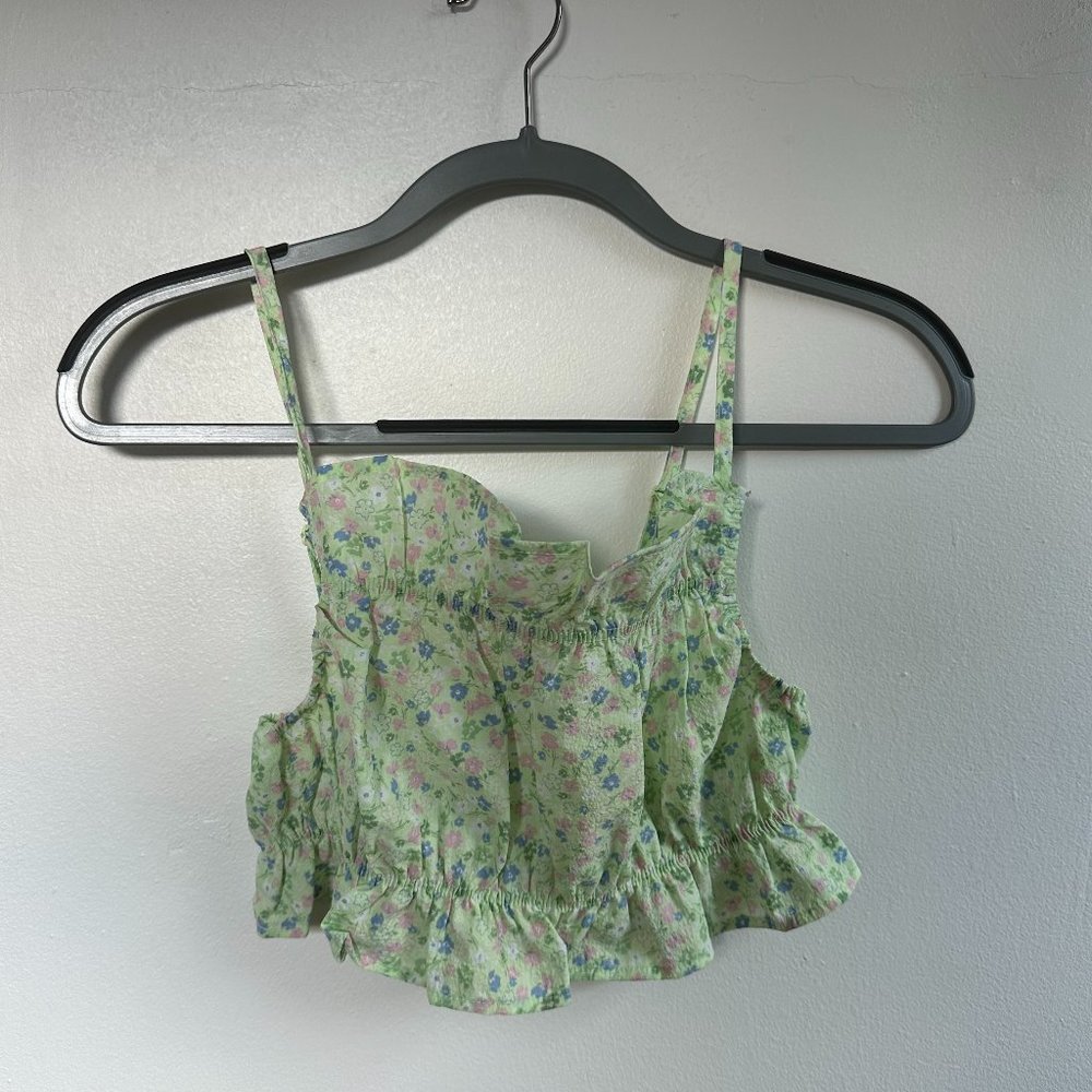 H&M Floral Cropped Tank